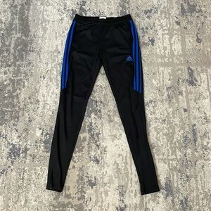 Black & Blue Adidas Track Pants - Size: XS